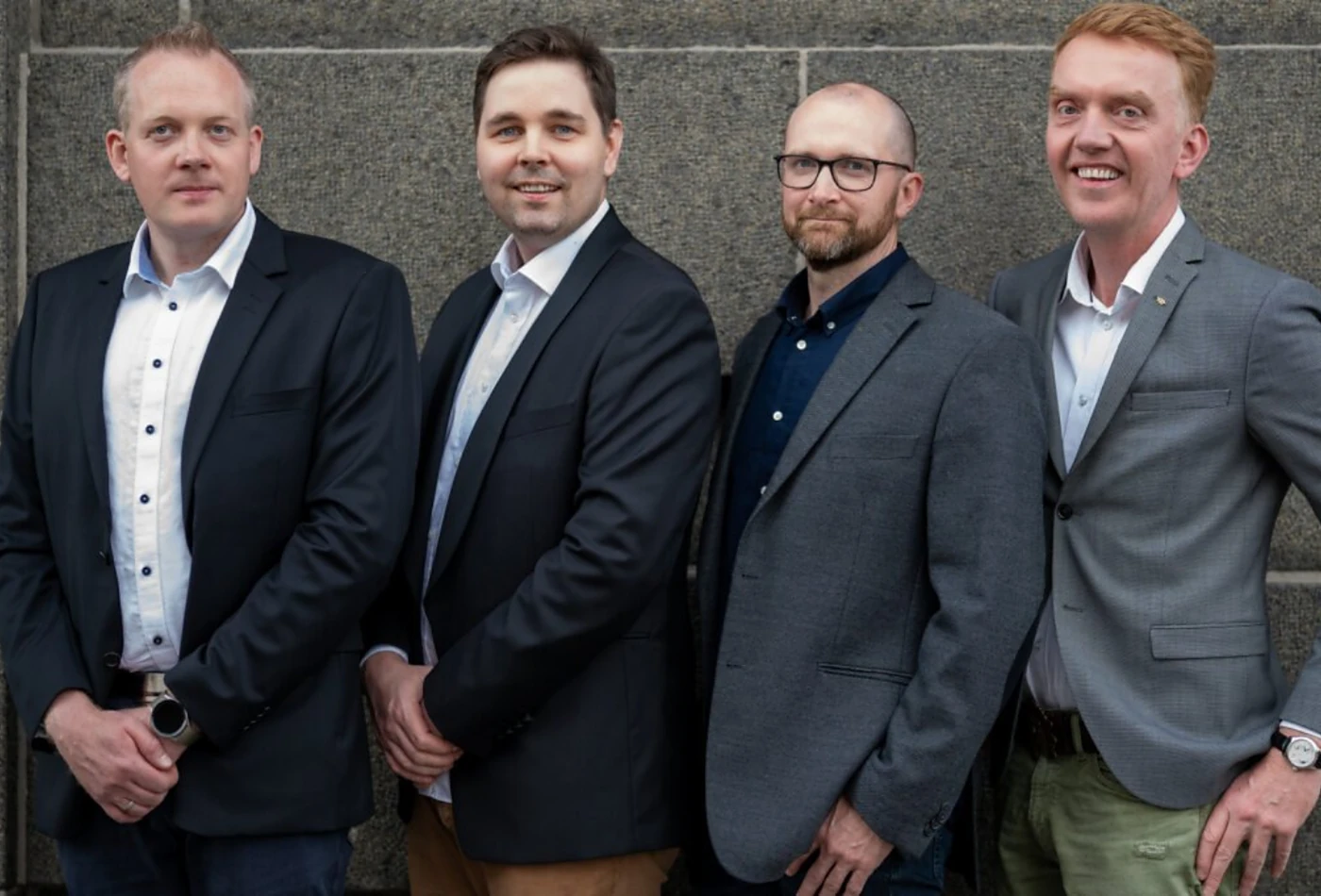 Håkon Berntsen, Jon Gottfred Andersen, Mats Evensen og Håkon Tobro samlet